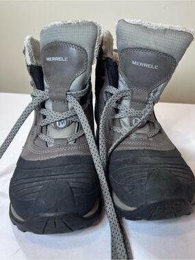 Merrell Mid Boots Women's 7.5 M Charcoal SnowBound Waterproof Insulated Winter